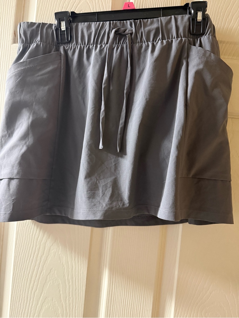 all in motion Gray Drawstring Skort with Front Pockets